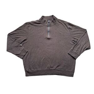 Southern Tide Men’s Quarter Zip Pullover Brown Size Large